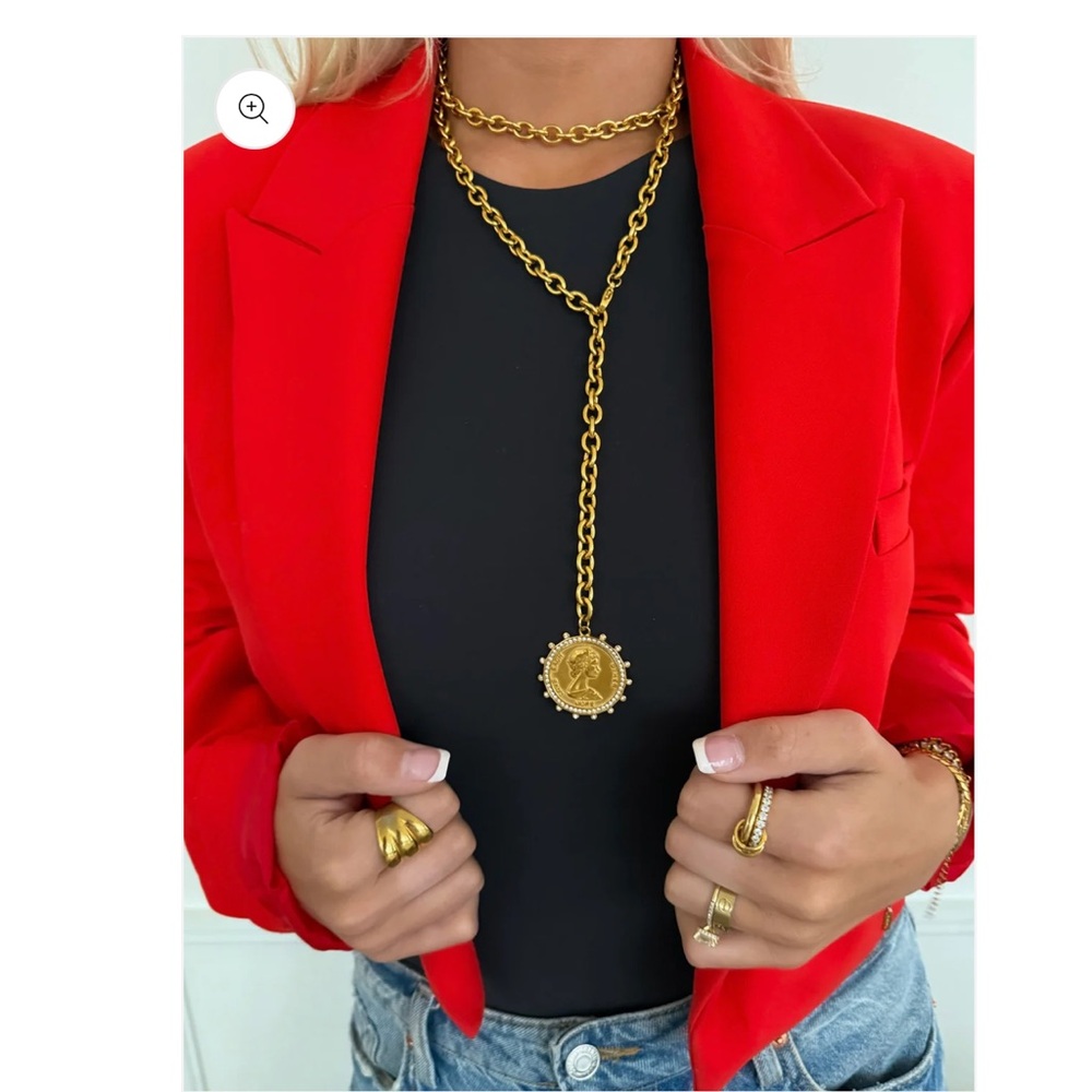 Chansutt Pearls XL Coin Necklace ~ Love Each Other